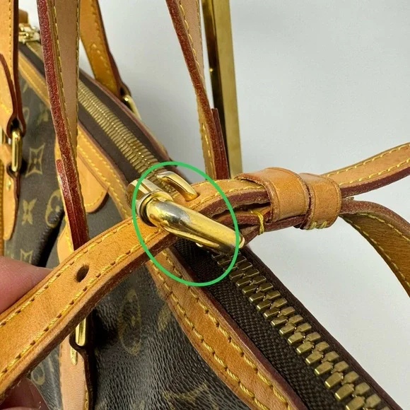 💯Authentic LOUIS VUITTON PALERMO PM MONOGRAM CANVAS SHOULDER BAG BROWN - Picture 4 of 11